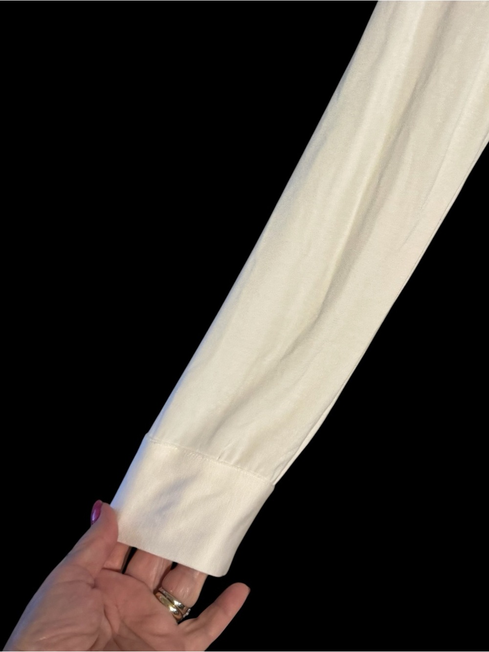 NWT Ivory Draped V-Neck Long Sleeve Bodysuit LARGE GORGEOUS #Y - Picture 3 of 12